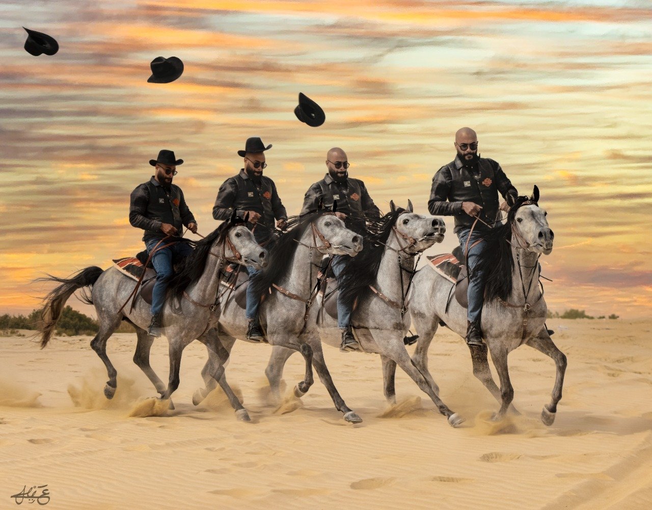 تصوير الخيل في بر المطار