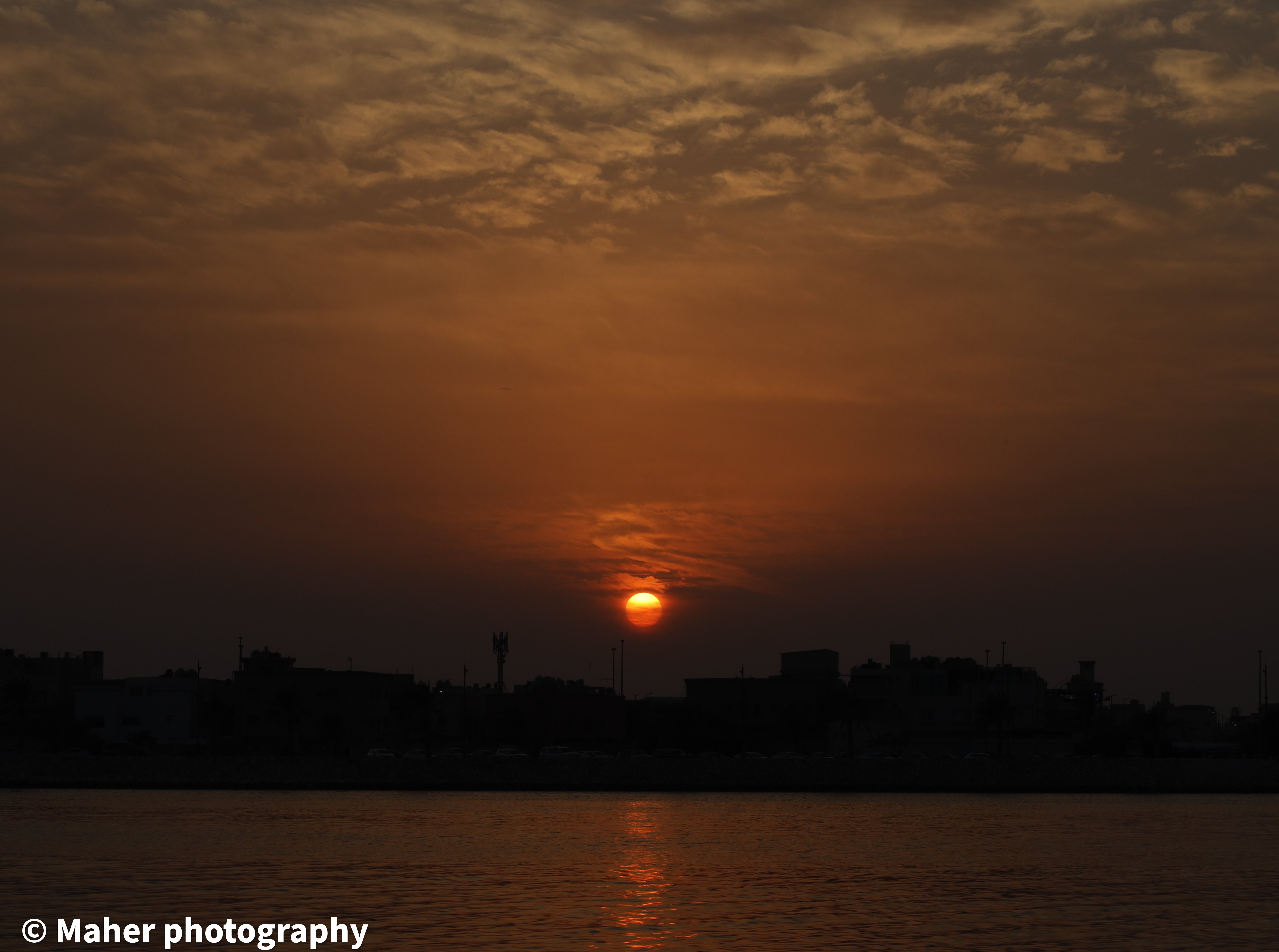 تصوير غروب الشمس